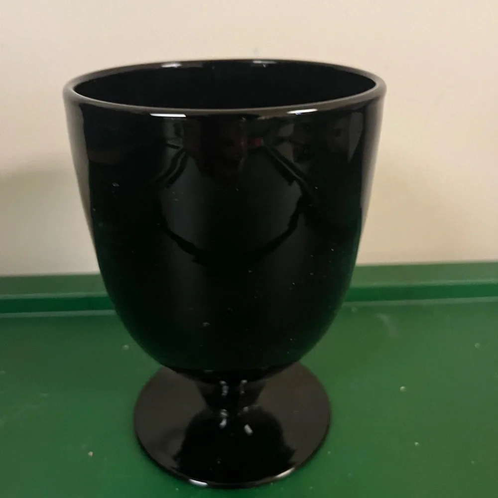 Williams Sonoma Halloween Black Wine Glass Goblet
